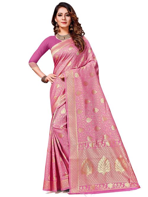 jacquard work woven saree with blouse - 17921782 - Very Small Image - 1