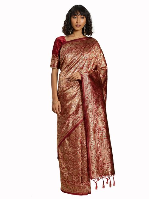 jacquard work woven saree - 17921804 - Very Small Image - 1