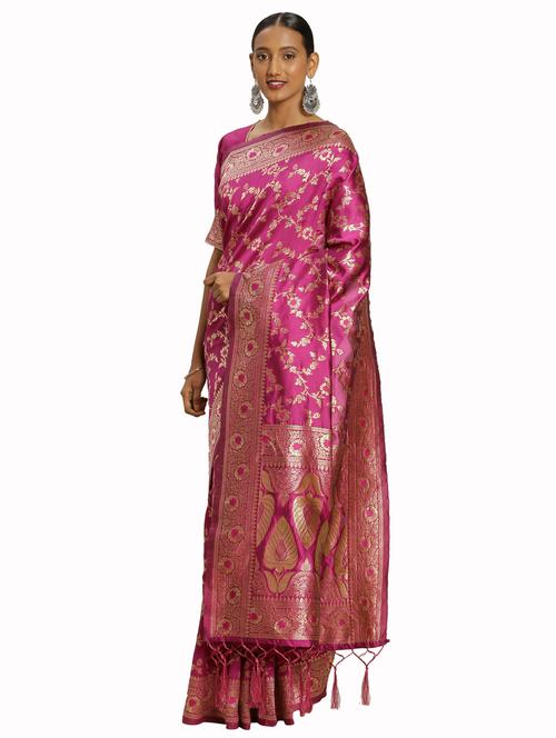 jacquard work woven saree - 17921809 - Very Small Image - 1