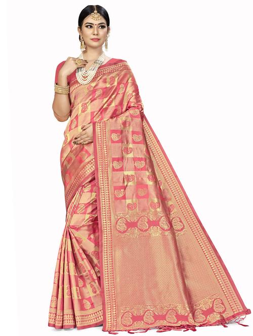 jacquard work woven saree with blouse - 17921826 - Very Small Image - 1