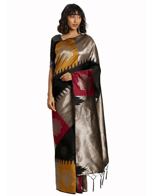 jacquard work woven saree with blouse - 17921847 - Very Small Image - 1