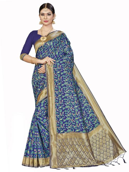 jacquard work woven saree with blouse - 17921852 - Very Small Image - 1