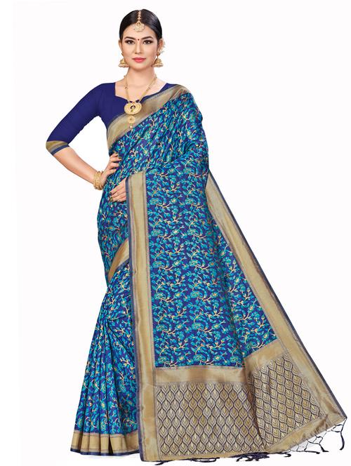 jacquard work woven saree with blouse - 17921854 - Very Small Image - 1