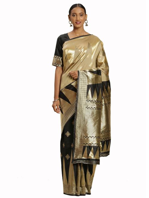 jacquard work woven saree with blouse - 17921863 - Very Small Image - 1