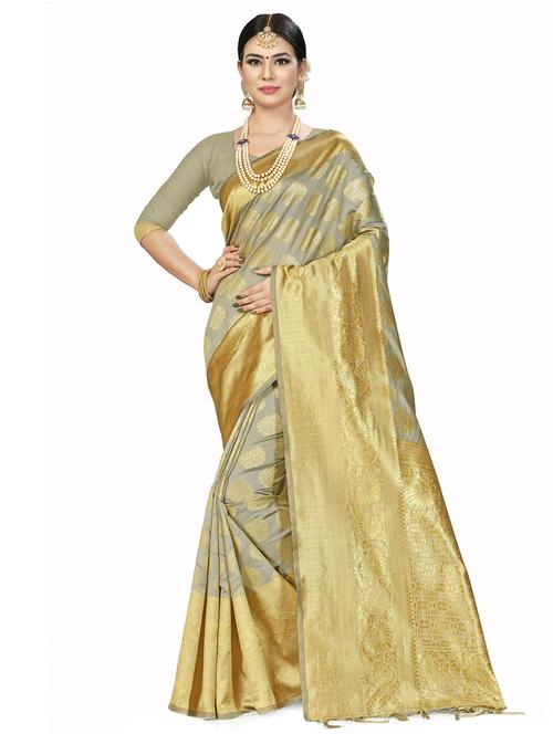 jacquard work woven saree with blouse - 17921872 - Very Small Image - 1