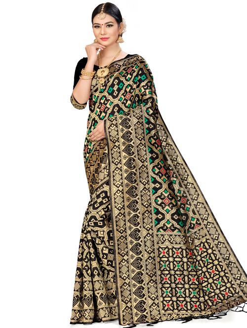 jacquard work woven saree with blouse - 17921910 - Very Small Image - 1