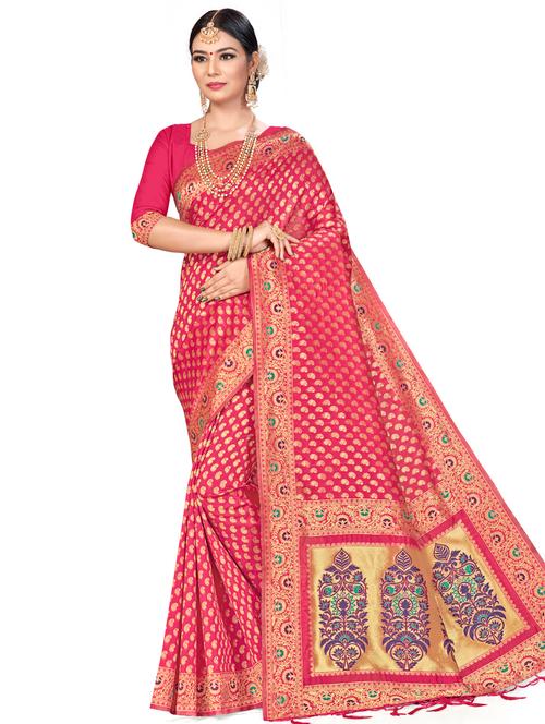 jacquard work woven saree - 17921914 - Very Small Image - 1