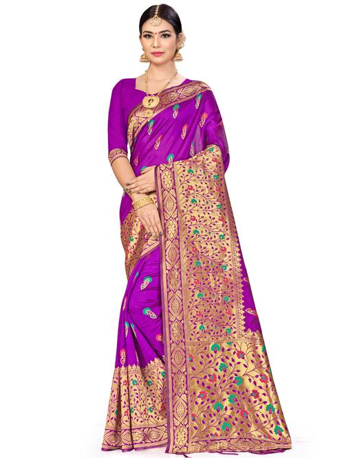 jacquard work woven saree - 17921921 - Very Small Image - 1