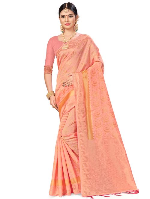 jacquard work woven saree with blouse - 17921931 - Very Small Image - 1