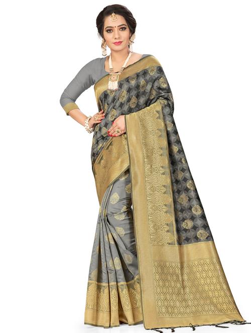 jacquard work woven saree - 17921934 - Very Small Image - 1