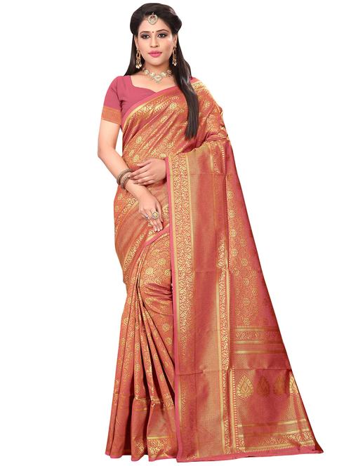 jacquard work woven saree with blouse - 17921953 - Very Small Image - 1