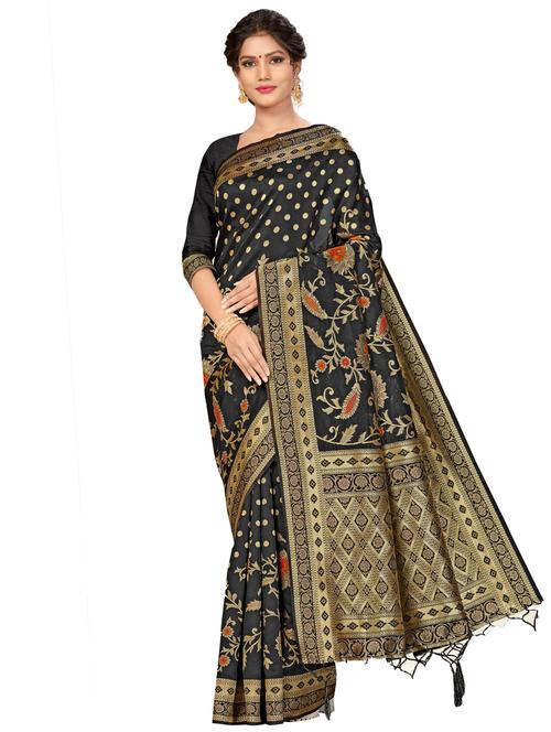 jacquard work woven saree with blouse - 17921966 - Very Small Image - 1