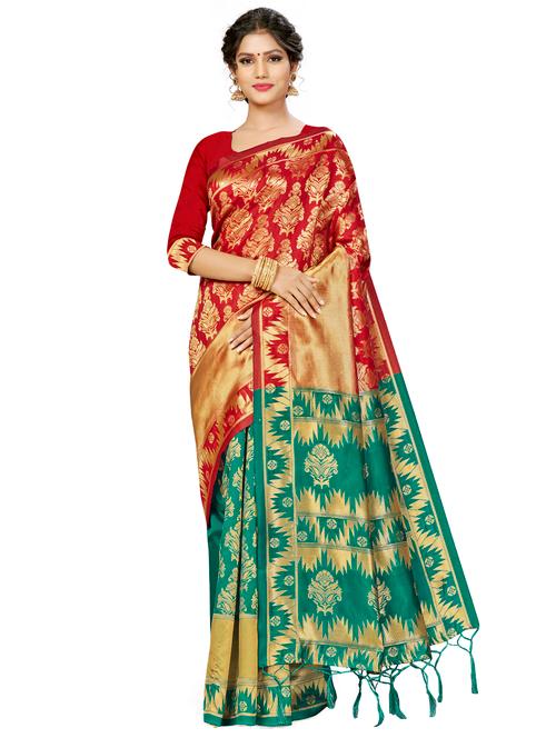 self design woven saree - 17921982 - Very Small Image - 1