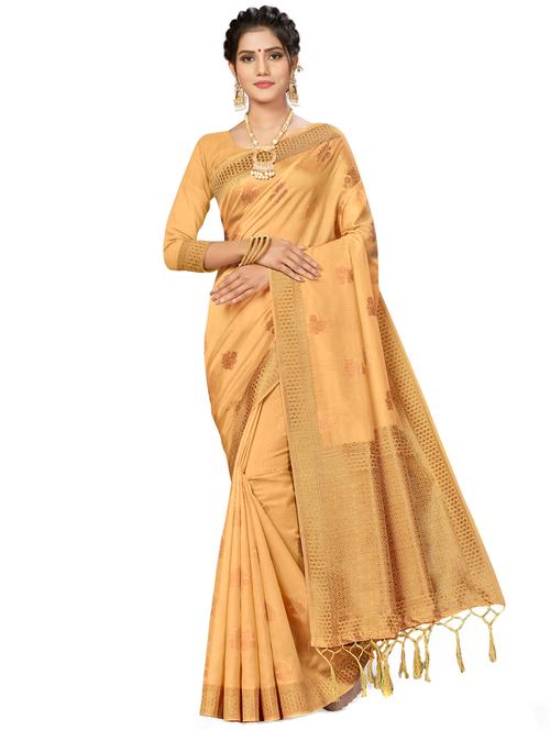 floral woven saree with blouse - 17922000 - Very Small Image - 1