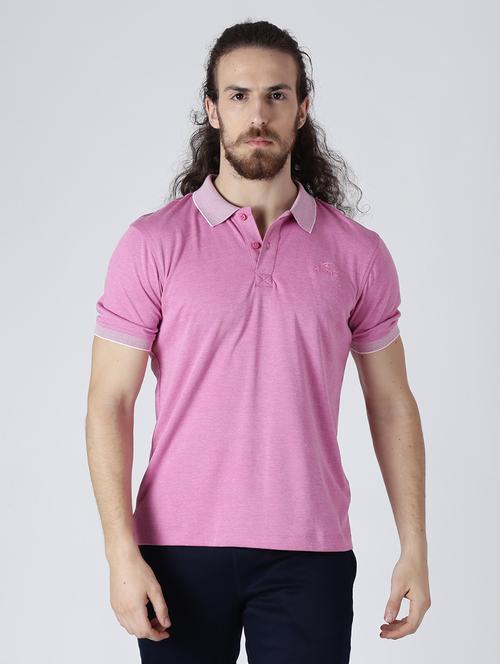 pink solid polo t-shirt - 17922274 - Very Small Image - 1