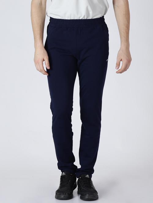 navy blue solid full length track pant - 17922373 - Very Small Image - 1