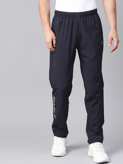 navy blue printed full length track pant - 17922389 - Very Small Image - 1