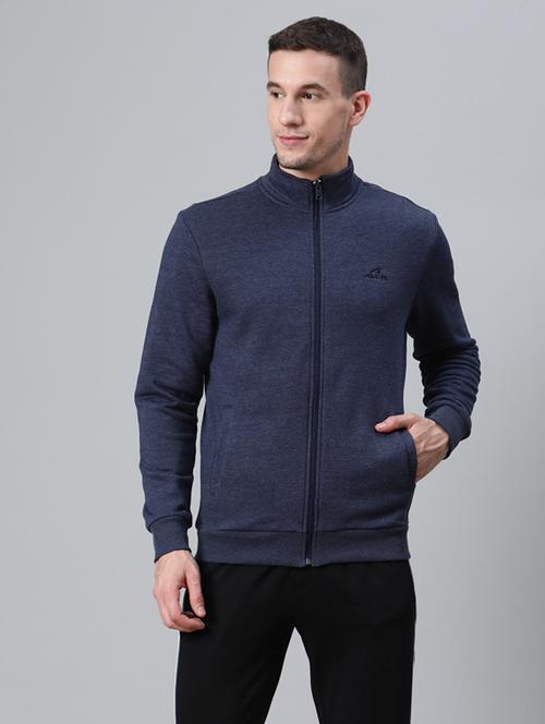 navy blue solid casual jacket - 17922424 - Very Small Image - 1