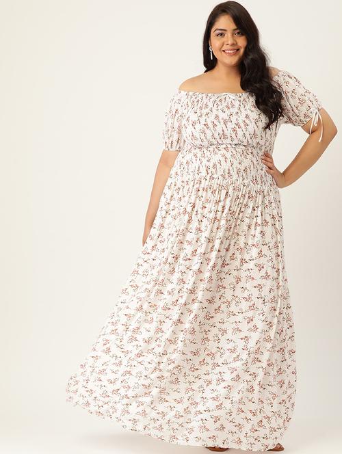 off shoulder floral maxi dress - 17922551 - Very Small Image - 1