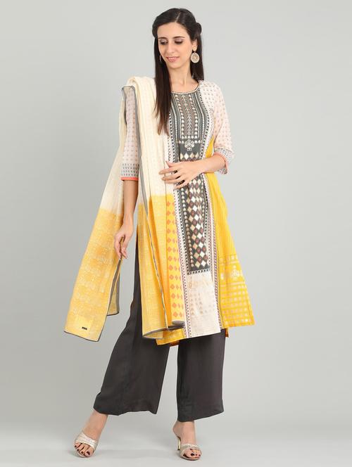printed kurta palazzo set - 17922619 - Very Small Image - 1
