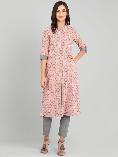 printed a-line kurta - 17922901 - Very Small Image - 1