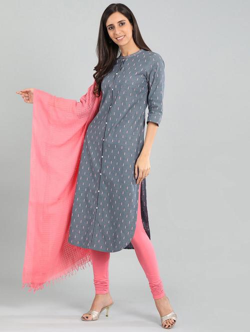 printed straight kurta - 17922902 - Very Small Image - 1