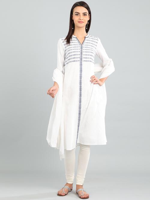 solid a-line kurta - 17923022 - Very Small Image - 1