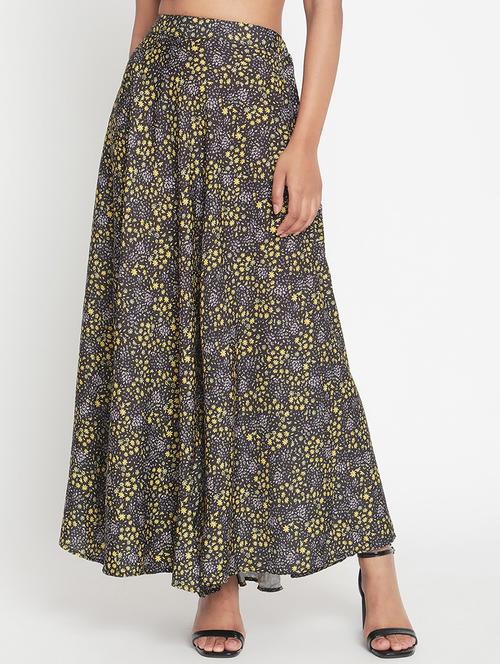 mid rise printed maxi skirt - 17923185 - Very Small Image - 1