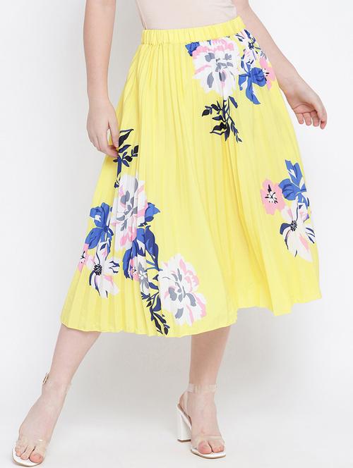 high rise floral a-line skirt - 17923585 - Very Small Image - 1