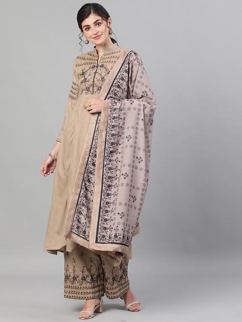 embroidered kurta palazzo set - 17924540 - Very Small Image - 1