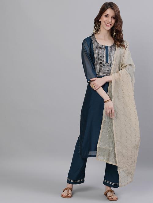 embroidered suit set - 17924542 - Very Small Image - 1