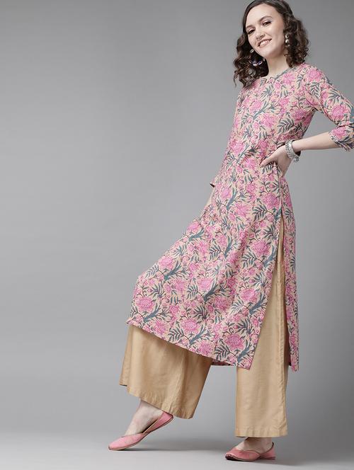 floral straight kurta - 17924557 - Very Small Image - 1