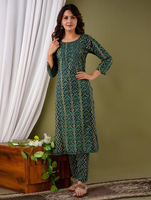 chevron kurta pant set - 17924598 - Very Small Image - 1