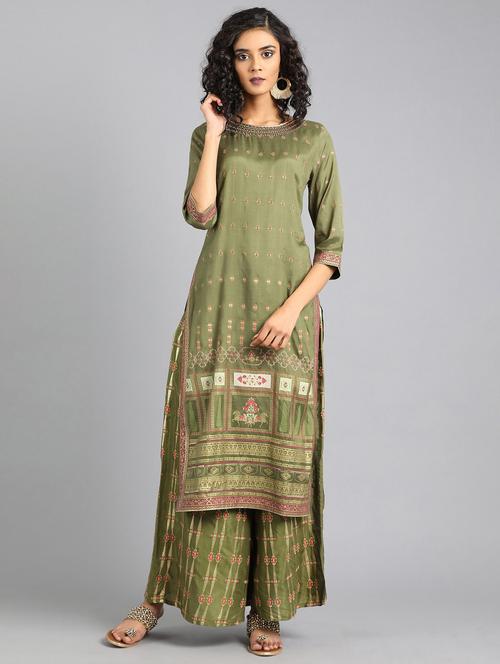 embellished straight kurta - 17924777 - Very Small Image - 1