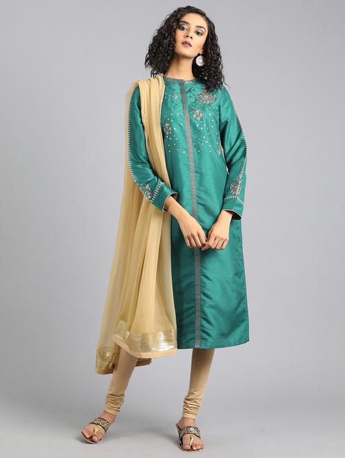 zai work straight kurta - 17924779 - Very Small Image - 1