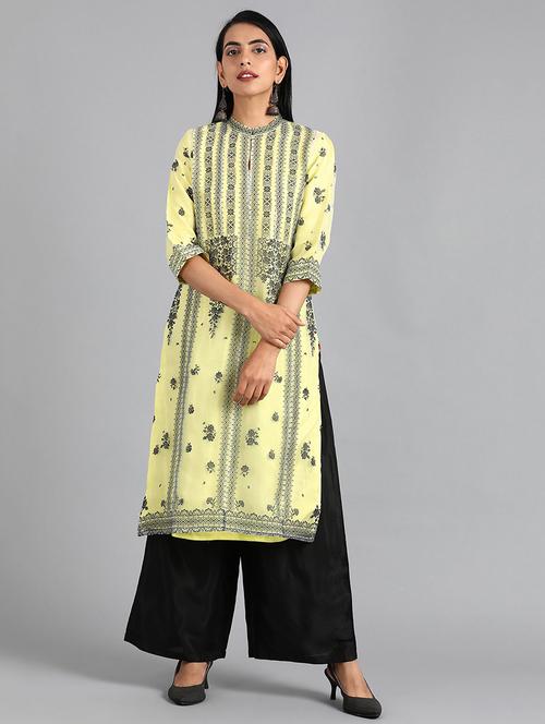 printed straight kurta - 17924962 - Very Small Image - 1
