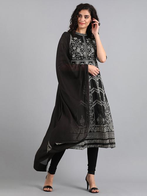 floral anarkali kurta - 17924974 - Very Small Image - 1