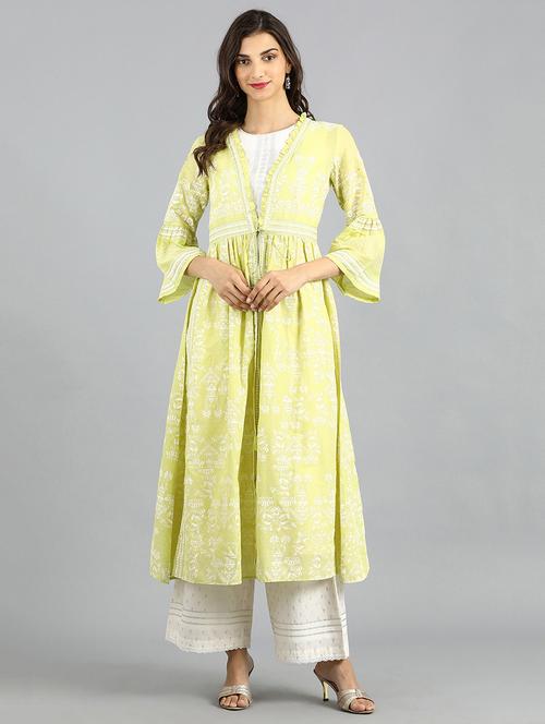women's kurta with jacket kurta - 17924988 - Very Small Image - 1