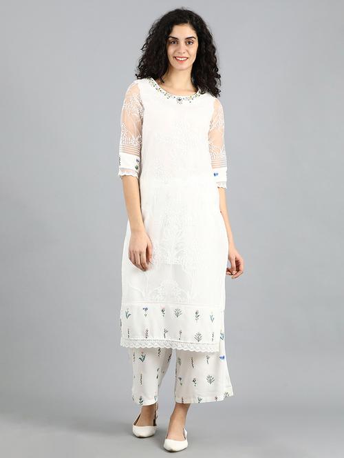 solid straight kurta - 17924997 - Very Small Image - 1