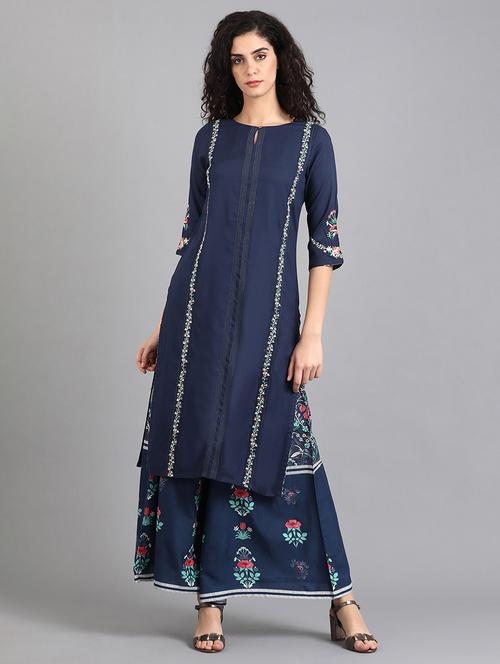 printed straight kurta - 17925001 - Very Small Image - 1