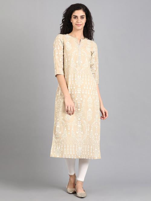 floral straight kurta - 17925047 - Very Small Image - 1