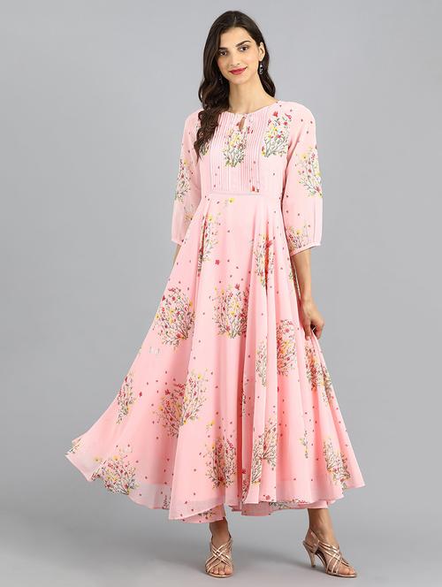 floral print flared kurta - 17925061 - Very Small Image - 1