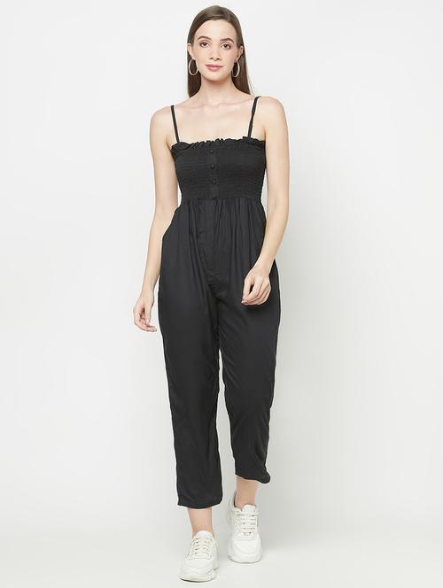cami neck smocked full leg jumpsuit - 17925251 - Very Small Image - 1