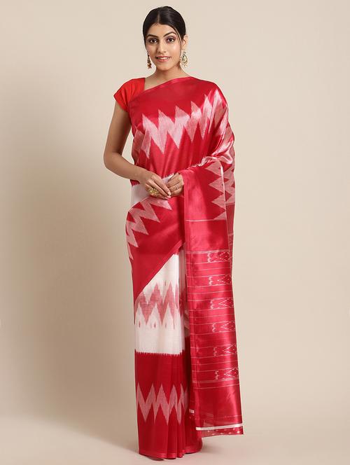 chevron printed saree with blouse - 17925654 - Very Small Image - 1