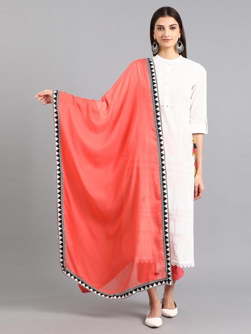 orange viscose dupatta - 17925838 - Very Small Image - 1
