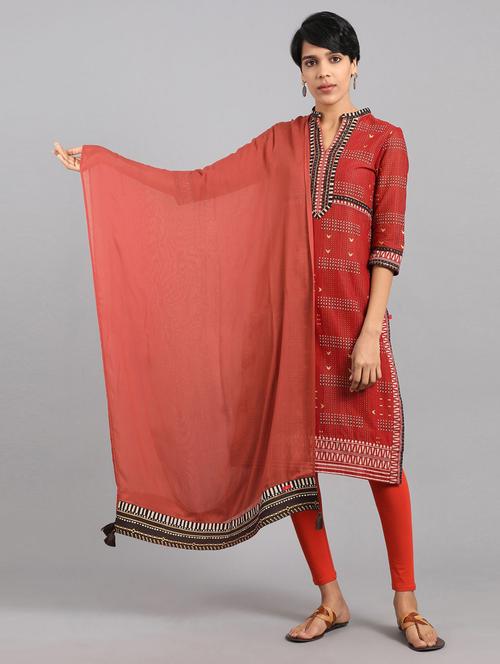 red viscose dupatta - 17925862 - Very Small Image - 1