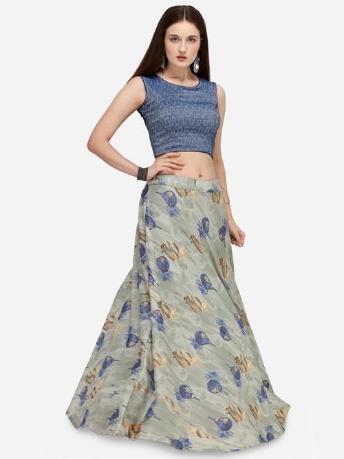 printed flared lehenga - 17925948 - Very Small Image - 1