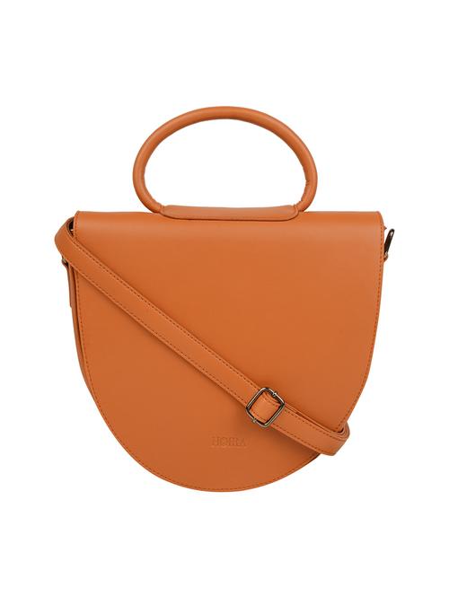 tan leatherette (pu) sling bag - 17926423 - Very Small Image - 1