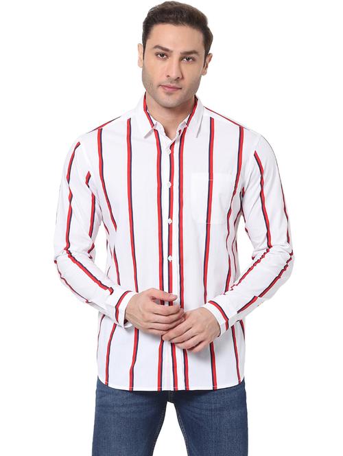 white striped casual shirt - 17926894 - Very Small Image - 1