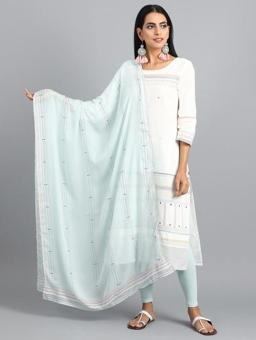 blue viscose dupatta - 17927065 - Very Small Image - 1